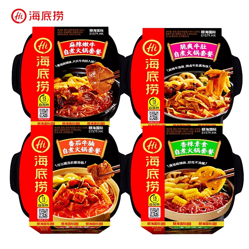 Haidilao Приготовленный самостоятельно горячий горшок Хрустящий рубец Острая нежная говядина Томатная ГОВЯЖЬЯ грудинка Самонагревающаяся ленивая фаст-фуд оптом