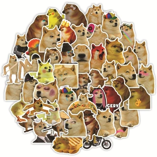 搞笑meme柴犬doge表情包可爱儿童涂鸦贴纸笔记本头盔冰箱平板车贴
