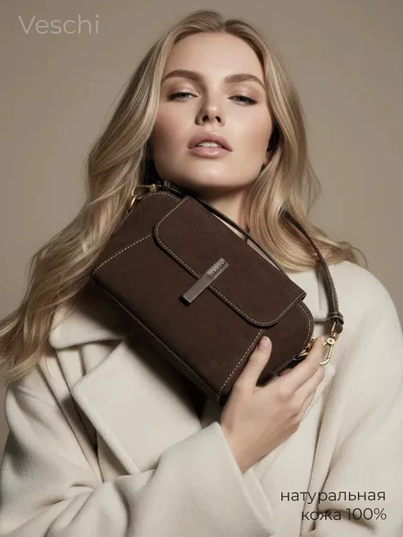 Cross-Border Minimalist Style Matte Versatile Crossbody Bag for Women, Vintage Shell Bag, Suede Shoulder Bag, Vintage Shell Bag