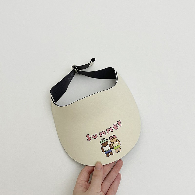 Sombreros de verano anti-UV sombreros de sombreros de sol impresión de dibujos animados sombreros vacíos sombreros de sol bebés sombreros para niños y niñas