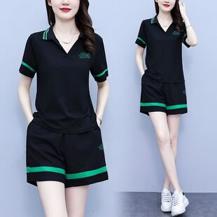 Sports suit, summer trend summer clothing, fashionable set, Korean style