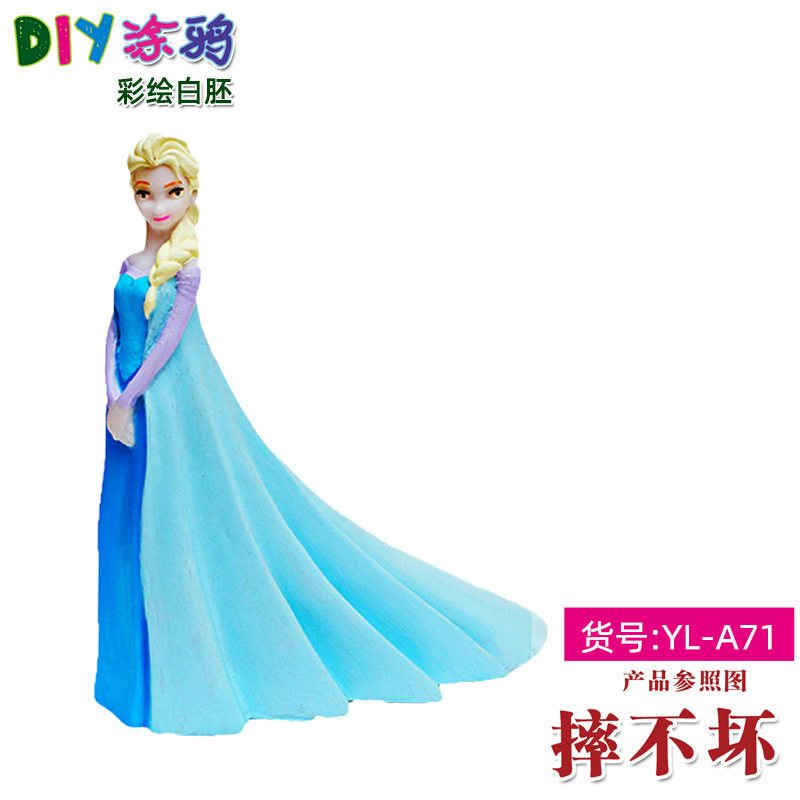 Gran vinilo yeso muñeca embrión blanco al por mayor puntada alcancía gran puntada artesanal DIY colorear blanco