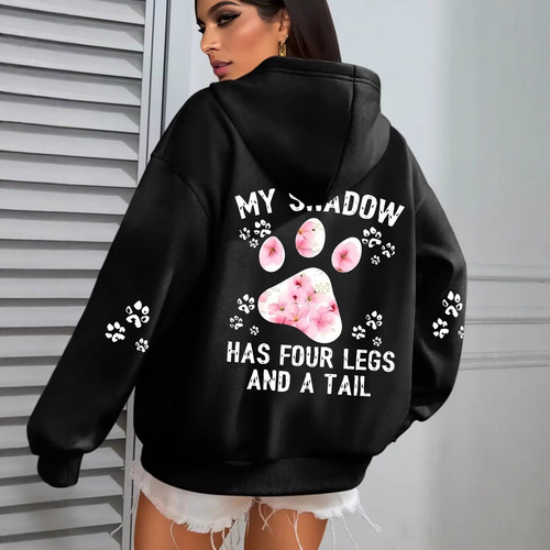Women's Spring and Autumn Hooded Sweatshirt Long-Sleeve Top Trendy Loose Casual European and American Origin Factory