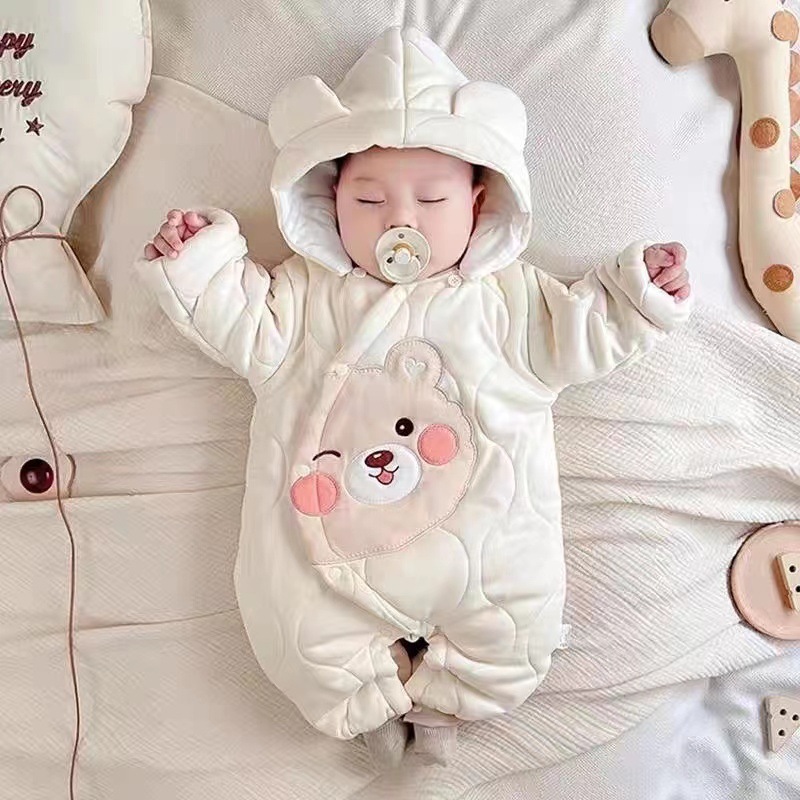 Ropa de bebé, ropa de invierno, ropa de una pieza para recién nacidos, ropa de salida para bebés para hombres y mujeres, mampara, ropa de abrazo, engrosamiento, otoño e invierno