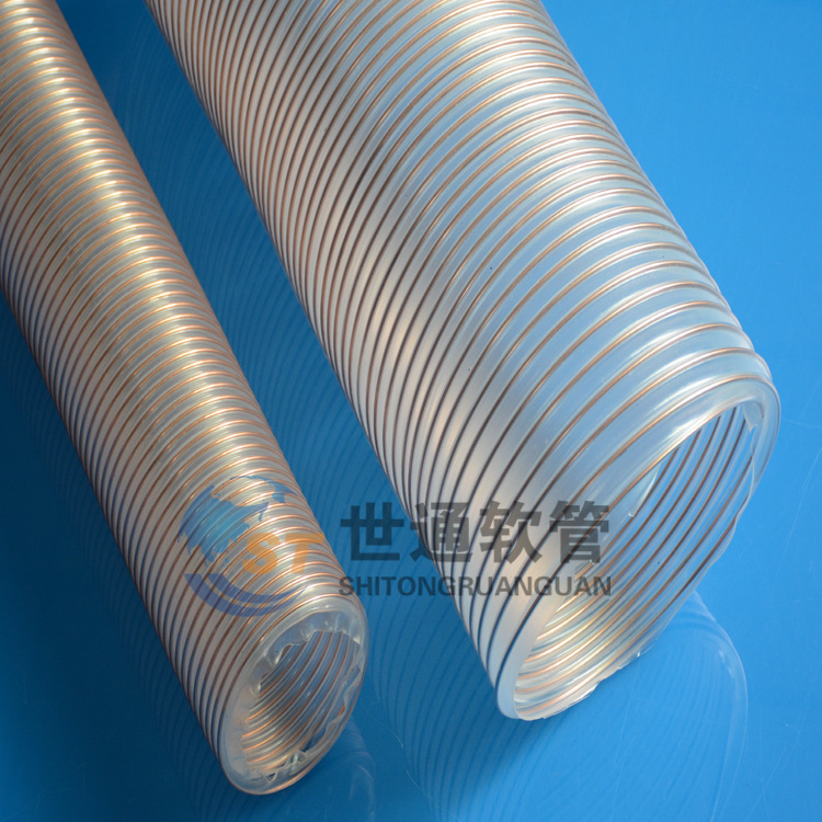 PU钢丝软管 PU钢丝伸缩软管 耐磨软管