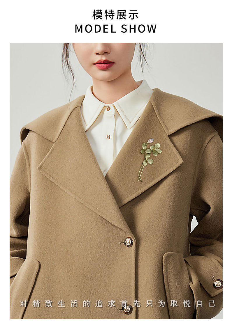 复古中古风绿植花苞胸针小众独特高级感莲花别针新款精