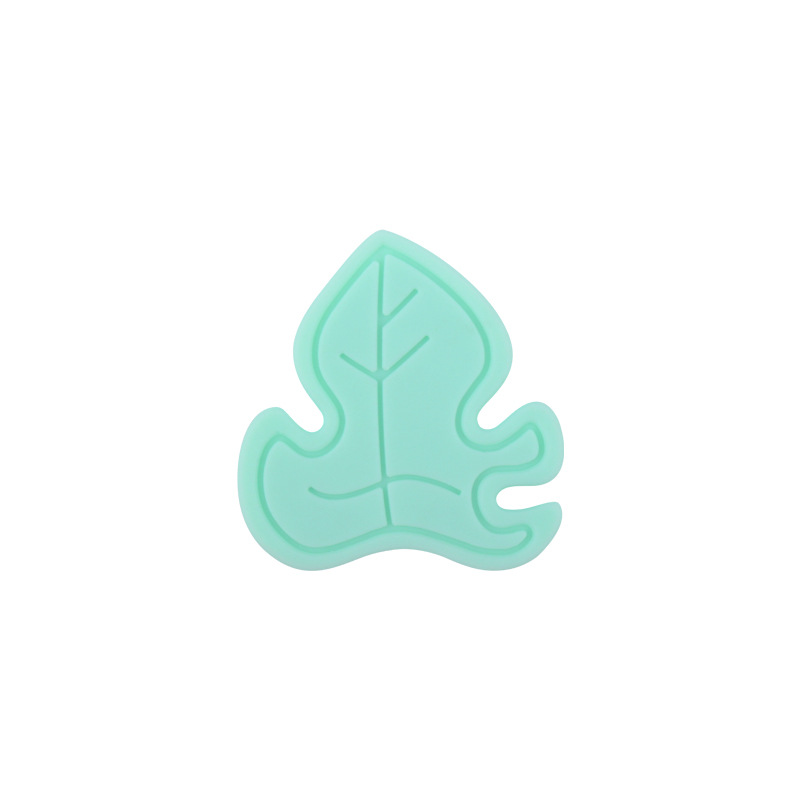 Bebé suministros de dibujos animados cuentas hoja de silicona DIY bebé mordedura chupete cadena mordedor pulsera accesorios de juguete