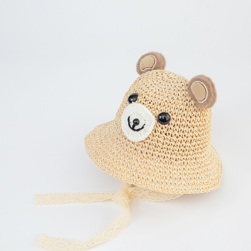 Bear B model beige + 1-2 years old (recommended head circumference 45-48cm) + built-in adjustment rope (adjustable)