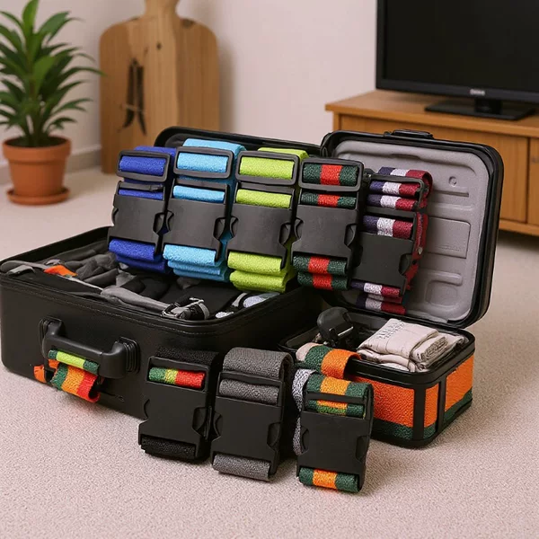 Wholesale Travel Luggage Buckle Straps 2m Long Luggage Binding Straps Rainbow-Colored Luggage Straps