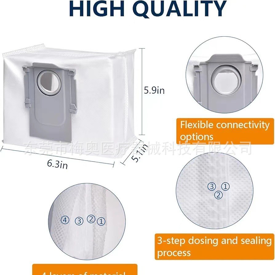 Adapte Roborock S8 S7 Q5 Q7 Q8 G10S piedra barrer robot accesorios bolsa de polvo engrosamiento