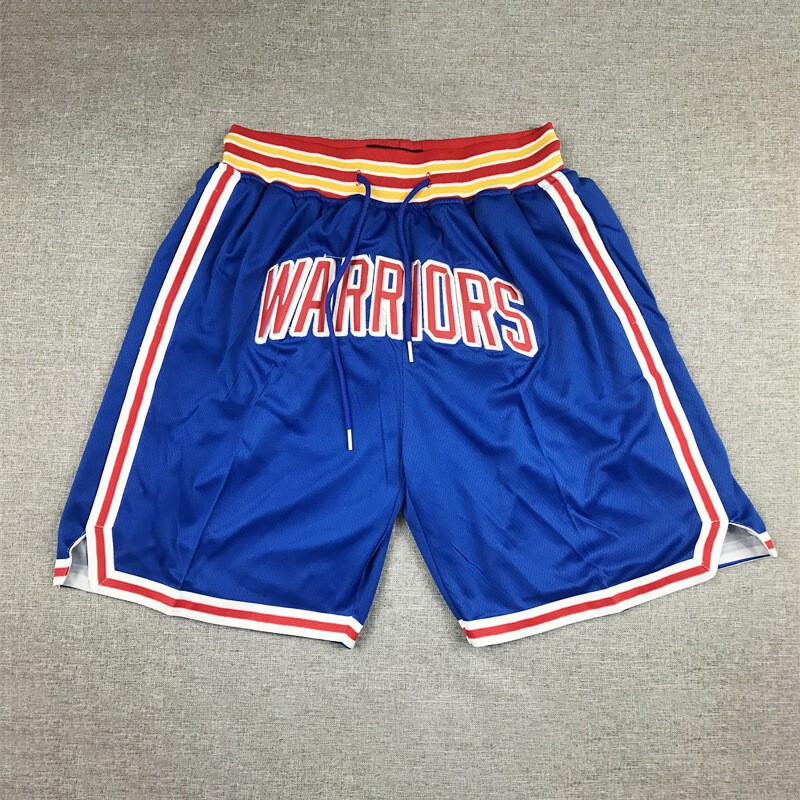 Golden State Warriors Warrior Pants Embroidered Flap Pocket Pants Fan Basketball Uniform Outdoor Sports Basketball Pants Wholesale