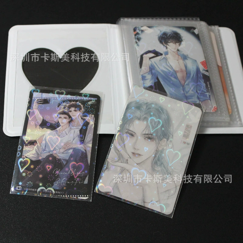 Пустая персиковая лазерная карточка пленка 20 шелка красочного узора