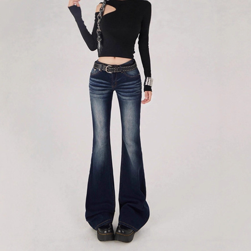 American Retro High-Waisted Flared Jeans for Women 2026 New High Street Style Versatile Slim Fit Stretchy Bell-Bottom Pants American Retro High-Waisted Flared Jeans for Women 2026 New High Street Style Versatile Slim Fit Stretchy Bell-Bottom Pants