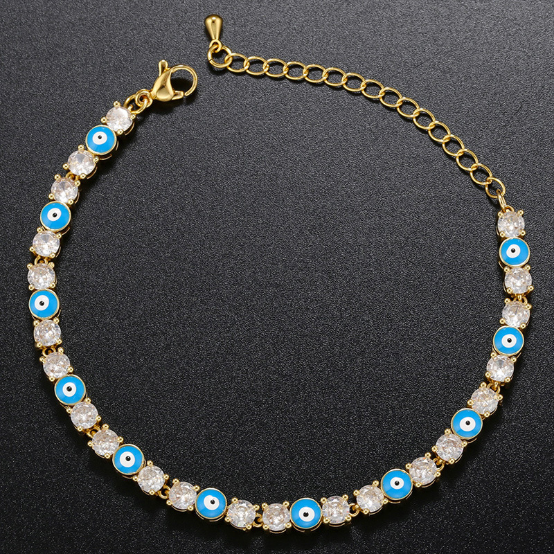 Fashion Eye Copper Gold Plated Zircon Bracelets