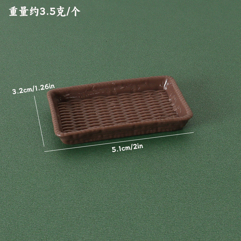 DOLLHOUSE ミニチュアトレイシリーズ シンプルな収納ディナープレート ドールハウス キッチンシーン モデルアクセサリー 装飾品|undefined