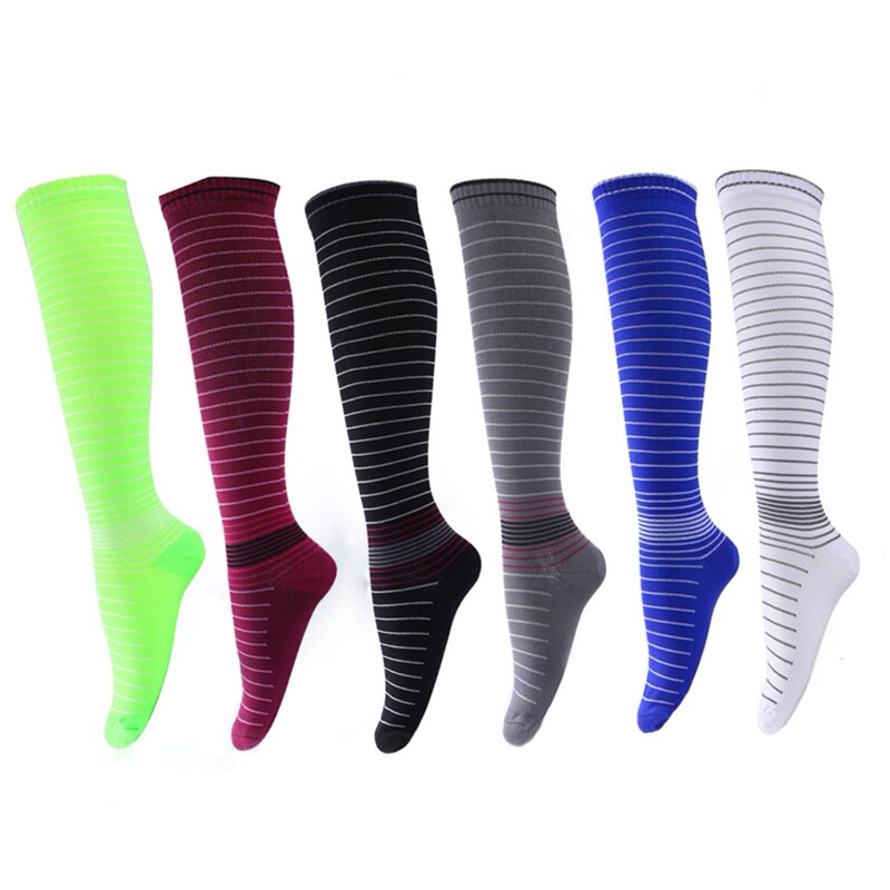 Men's elastic compression socks trendy striped sports pressure ankle protection socks CoolMax quick-drying muscle energy socks Men's elastic compression socks trendy striped sports pressure ankle protection socks CoolMax quick-drying muscle energy socks