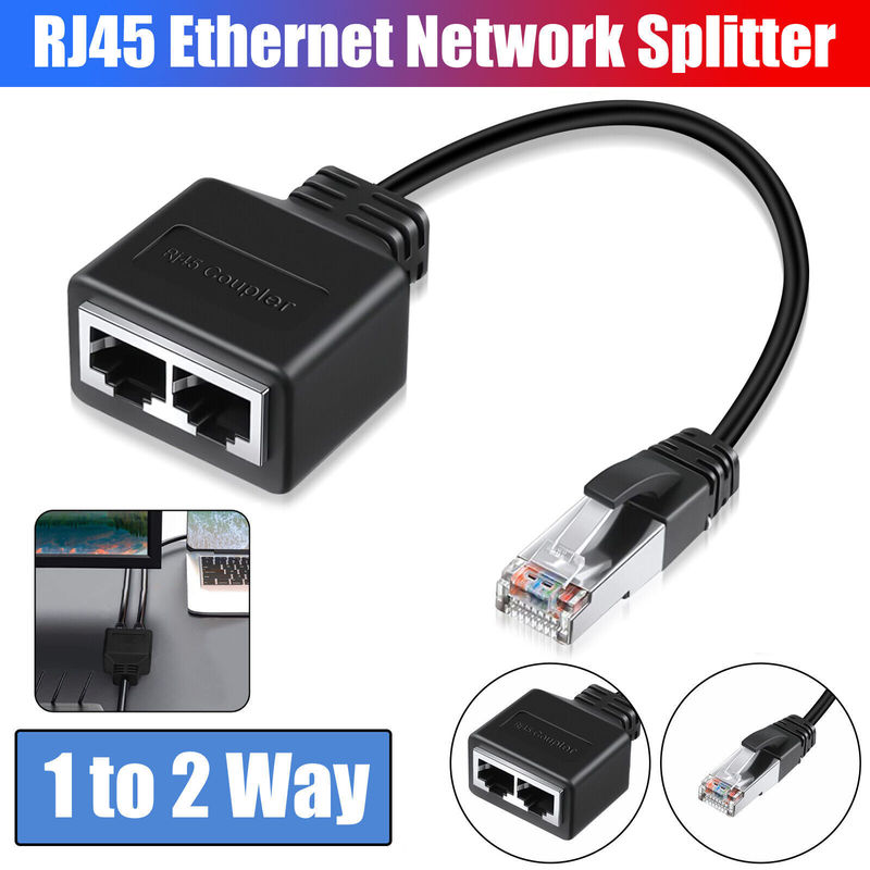 In-Stock Rj45 Splitter 1 to 2 Rj45 One to Two Gigabit Ethernet Cable Cat6 Network Cable Splitter 1 to 2 Network Splitter In-Stock Rj45 Splitter 1 to 2 Rj45 One to Two Gigabit Ethernet Cable Cat6 Network Cable Splitter 1 to 2 Network Splitter