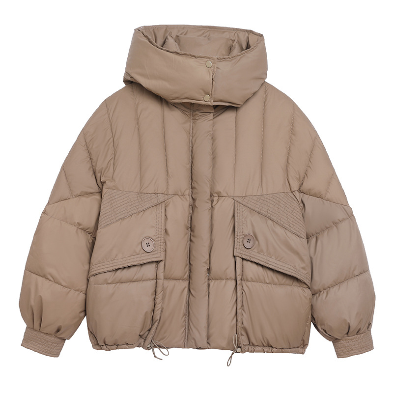 Algodón mujer gruesa corta 2024 invierno nuevo estilo coreano suelto ropa de algodón pan chaqueta de algodón abrigo de mujer