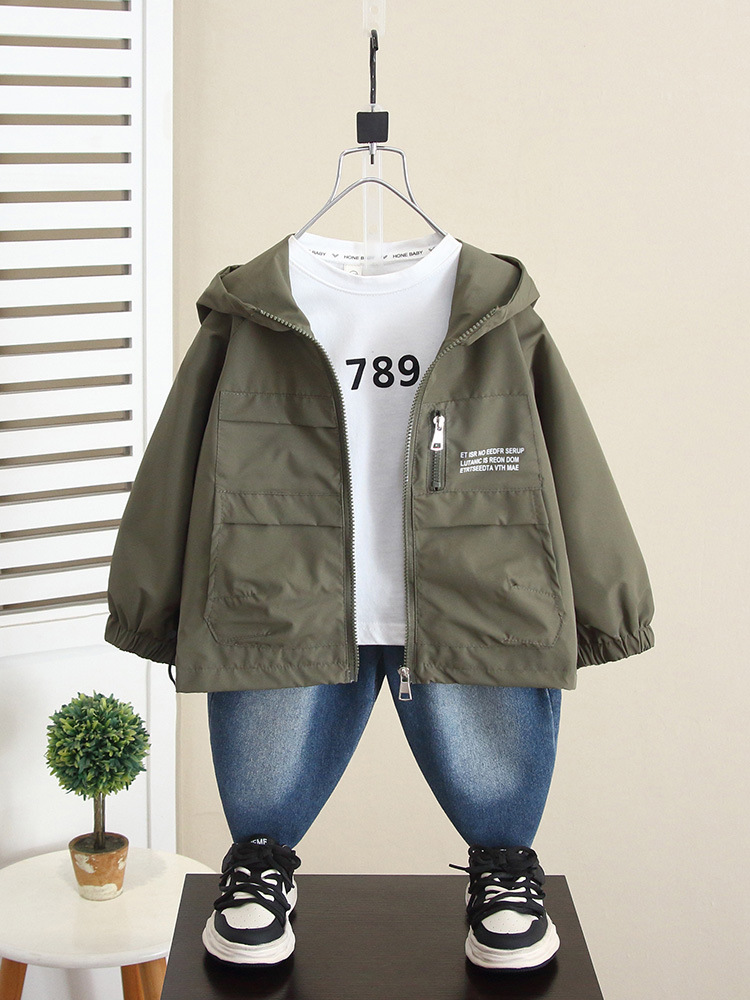 6183 Chaqueta para niños Moda de otoño Ropa de carga hermosa para bebés 2024 Chaquetas de primavera y otoño para niños nuevos