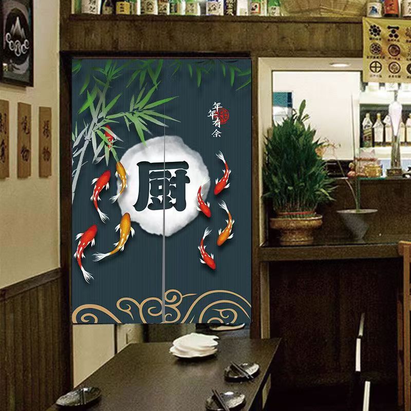 Kitchen has more than one door curtain every year, partition curtain, commercial shielding, oil and smoke prevention, half curtain cloth, special for restaurants and restaurants