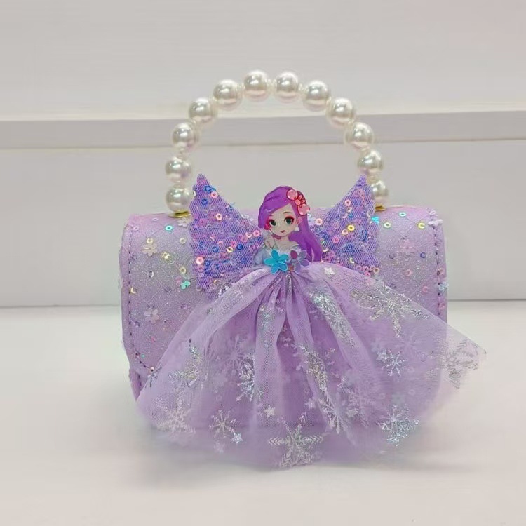 Nuevo bolso para niños niñas nuevo estilo princesa Elsa bolso de mano mochila helado de moda flash bolso lotes
