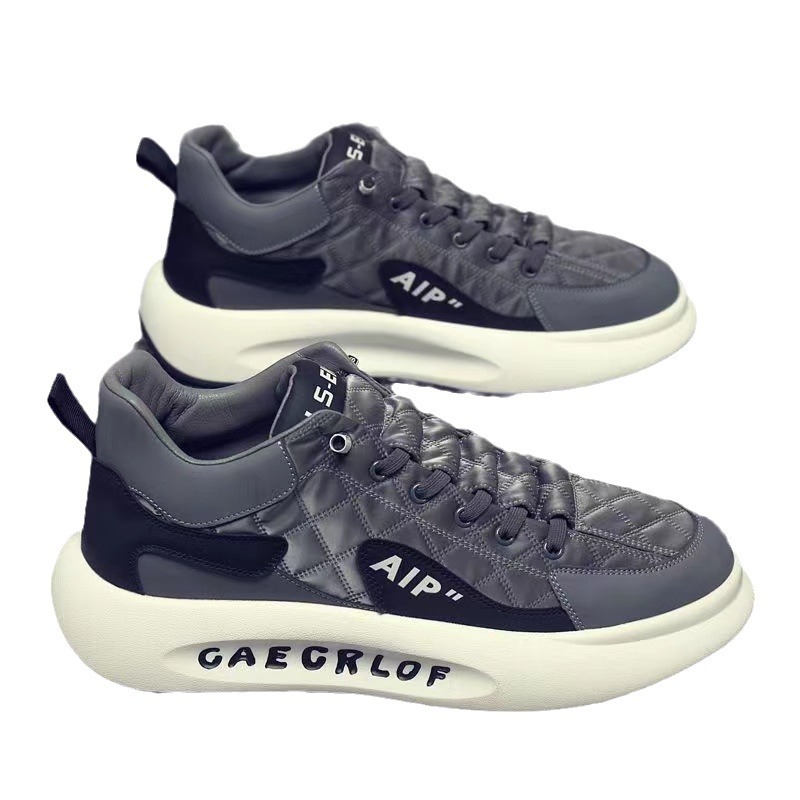 Sports Casual Running Thick Sole Height Increasing Dad White Sneakers Men's Fashion Trendy Shoes_voghion.com