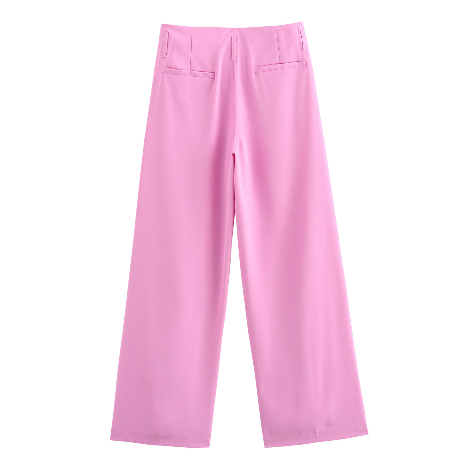 Women's 2024 summer new straight cut suit jacket with straps and pleated pants set_voghion.com