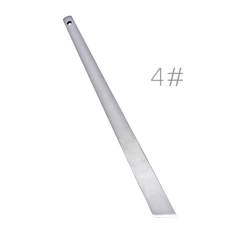 Stainless Steel Angled Pedicure Knife, Seam Scraper, Carving Knife, Carving Knife with Angled Blade, Nail Scraper, Manicure Knife, No. 4 Knife