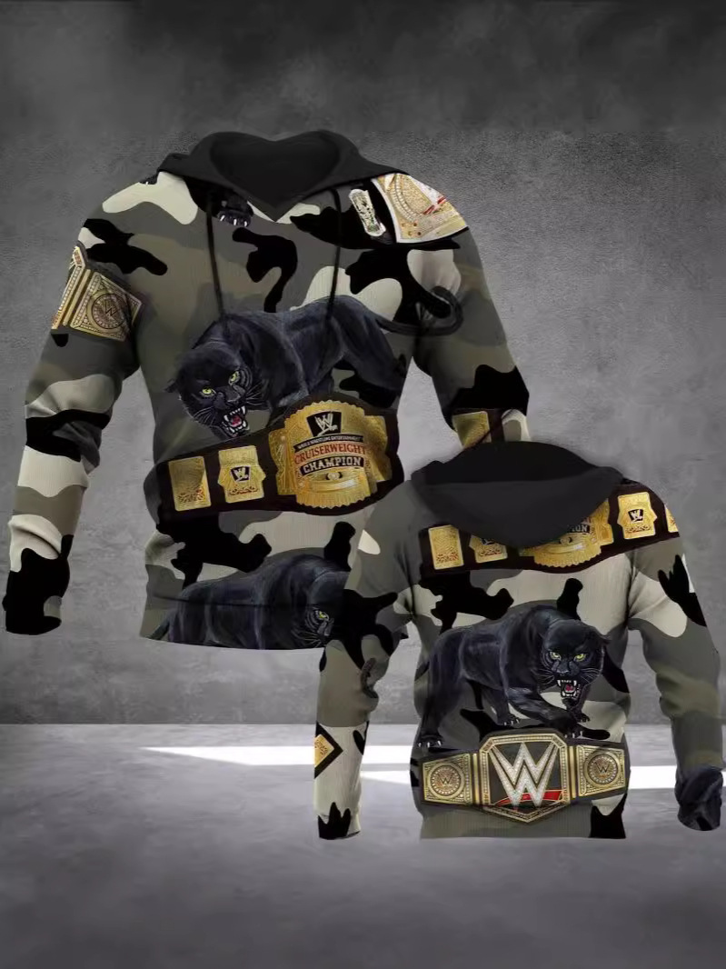 Sudadera con estampado 3D de leopardo y camuflaje para niño, sudadera con capucha._voghion.com