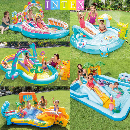 Intex Kidsren's Slide Inflatable Paddling Pool Inflatable Swimming Pool Slide Spray Pool Indoor Ocean Ball Pool