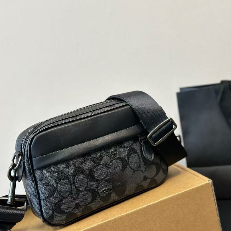 Bolso para cámara para hombre y mujer, material de PVC, bolso cruzado informal para viaje, bolso de mensajero, bolso versátil para teléfono para ir al trabajo, 22x15x5