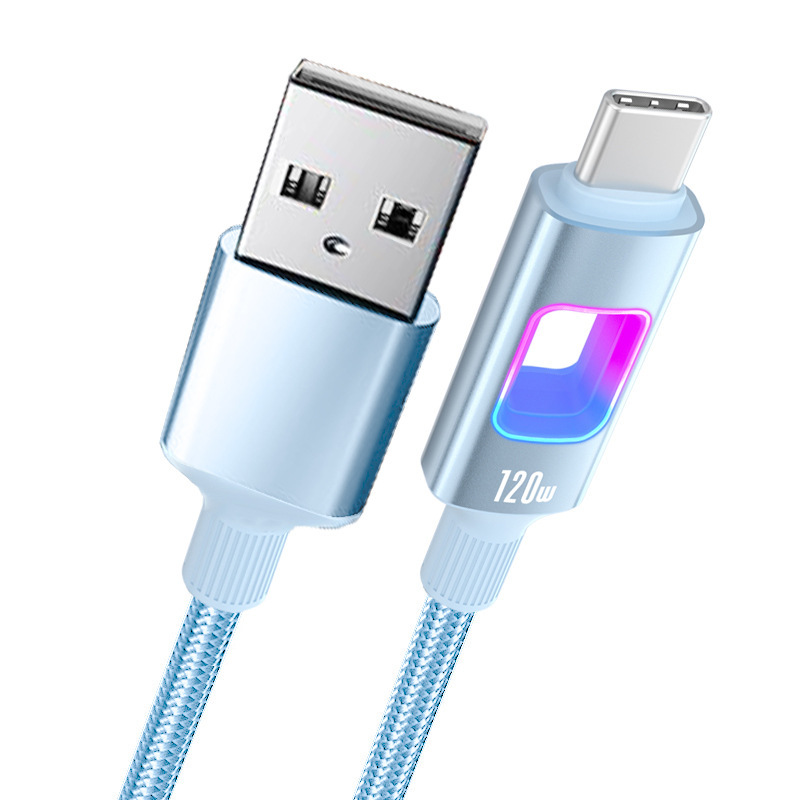 发光120W超级闪充Typec数据线适用苹果华为vivoppo小米车载充电线|undefined
