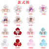 Hair accessory, metal golden mountain tea from pearl contains rose, Korean style, wholesale