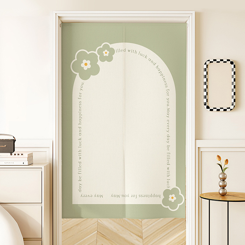 Door Curtain Partition Curtain New Style Living Room Household Half Curtain Cloth Curtain Bedroom Kitchen Hanging Curtain Bathroom Privacy Shield Curtain