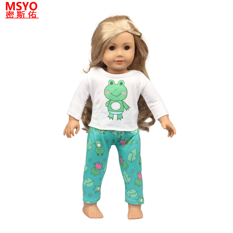 18 pulgadas American Girl muñeca pijamas 43cm xiafu muñeca ropa traje muñeca lindo camisón Pijamas