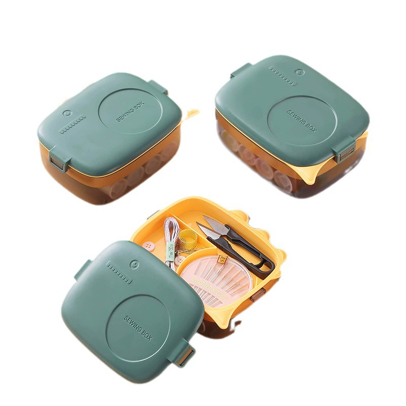 Cartoon double-layer dinosaur, storage box, handheld universal set, new collection