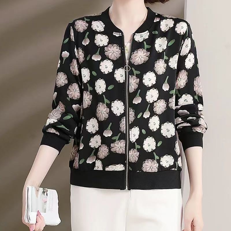 Dropshipping Mother's Clothing Thin Zipper Jacket Imitation Silk Coat for Middle-Aged Women Spring and Summer Loose Fashion Sun Protection Top Dropshipping Mother's Clothing Thin Zipper Jacket Imitation Silk Coat for Middle-Aged Women Spring and Summer Loose Fashion Sun Protection Top