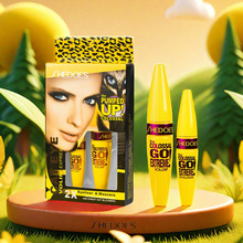 Shedoes豹纹睫毛膏眼线液套装 防水防汗不晕染拉长浓密酷黑速干