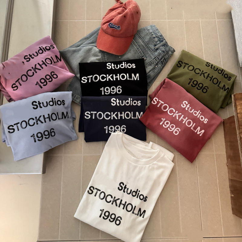 2026 Early Spring New Style Ac Letter 1996 Number Print Long-Sleeved T-Shirt Loose Fit for Men and Women 2026 Early Spring New Style Ac Letter 1996 Number Print Long-Sleeved T-Shirt Loose Fit for Men and Women