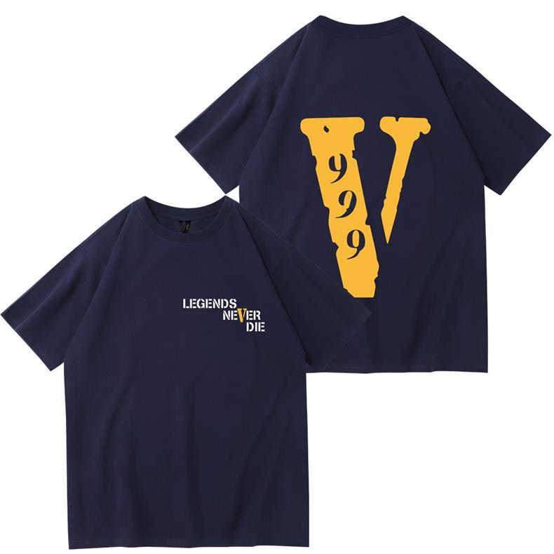Футболка VLONE темно-синяя, S