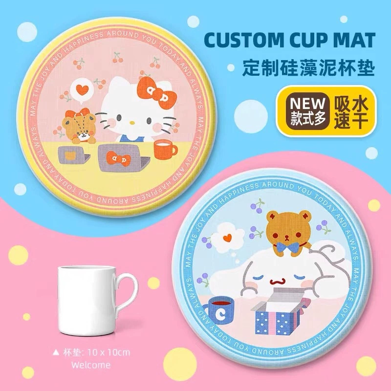 Санио впитывающая подложка-коастер Hello Kitty диатомитная грязевая неприятная рыбная мыло-подложка Kuromi зубная щетка-пад Melody мыло коробка твердый