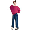 Sweatshirt for leisure, denim trousers with letters, set, autumn, 2023 collection, suitable for teen, loose straight fit