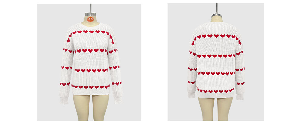 Casual, Streetwear Style Wholesale Women's Casual Streetwear Heart Shape Long Sleeve Sweaters & Cardigans