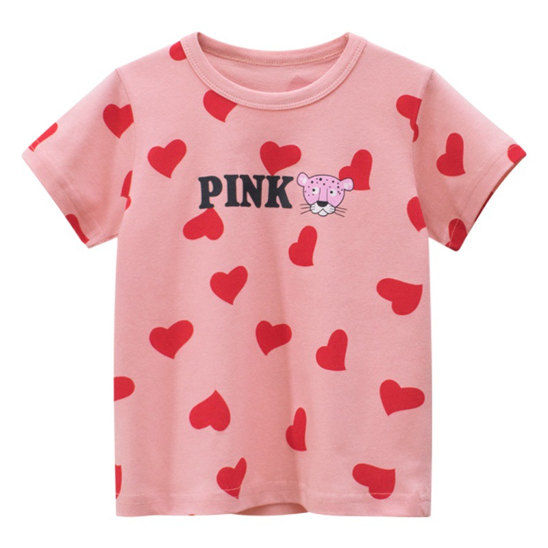 Camiseta de manga corta para niños 2023 Verano nueva ropa infantil de estilo coreano de las niñas de dibujos animados Top Bebé Ropa de una sola pieza entrega
