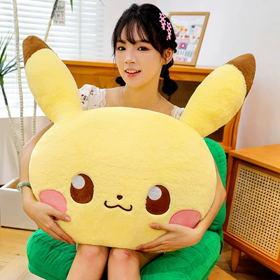 Foreign trade double-sided Pikachu plush pillow, Pogaman doll pillow, bed sleeping cushion, wholesale gift