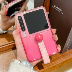 Huawei purax 携帯電話ケースに適したグラデーションローズピンク purax 折りたたみスクリーンボールブレスレット女性の保護カバー