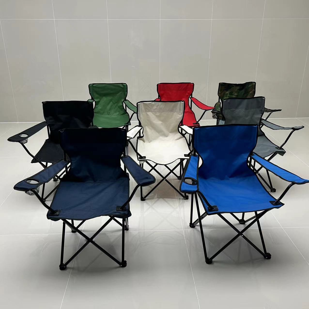 silla plegable al aire libre acampamiento portátil respaldo reposabrazos silla plegable acampamiento taburete de pesca silla de playa de tela de Oxford