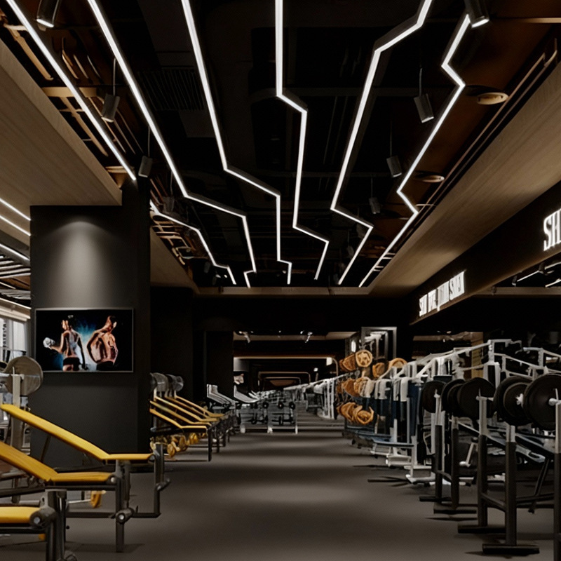 Luz de modelado superbrillante LED de deportes electrónicos ciudad de juegos gimnasio billar sin costuras empalmado larga atmósfera candelabro