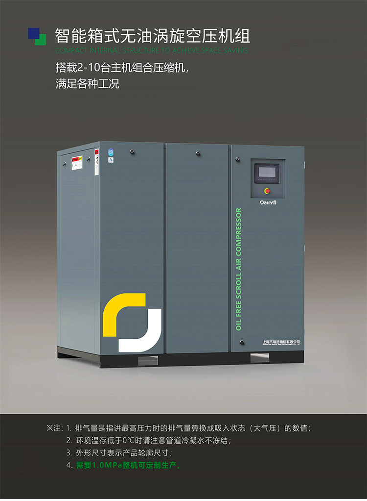 Oil-Free Scroll Air Compressor New Energy Vehicle Engineering Rail Transit Passenger Car Truck Silent 220V 8Bar