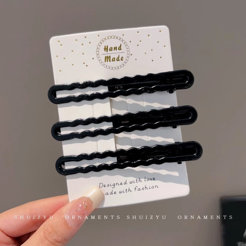 Horquilla de color dopamina, clip de pico de pato de cabello roto coreano femenino, horquilla de sentido avanzado y2k, clip lateral con flequillo, tocado